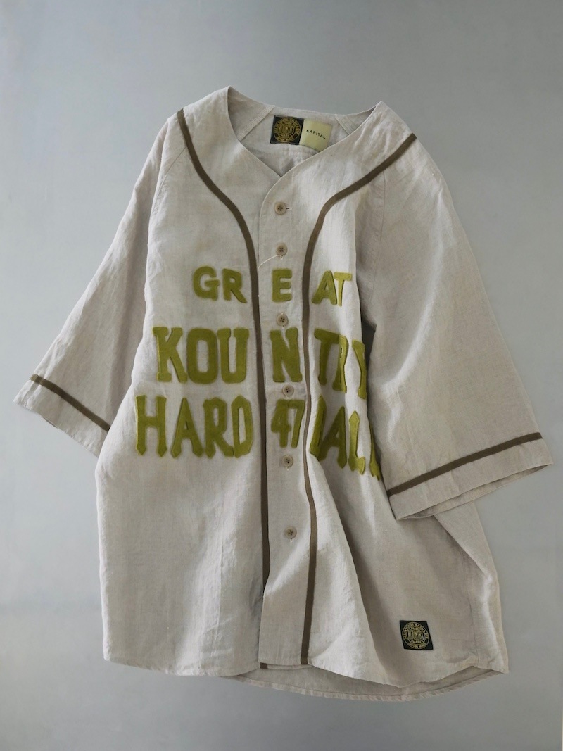 KAPITAL フレンチリネン GREAT KOUNTRY ベースボールシャツ KAPITAL(キャピタル) / フレンチリネン GREAT KOUNTRY ベース