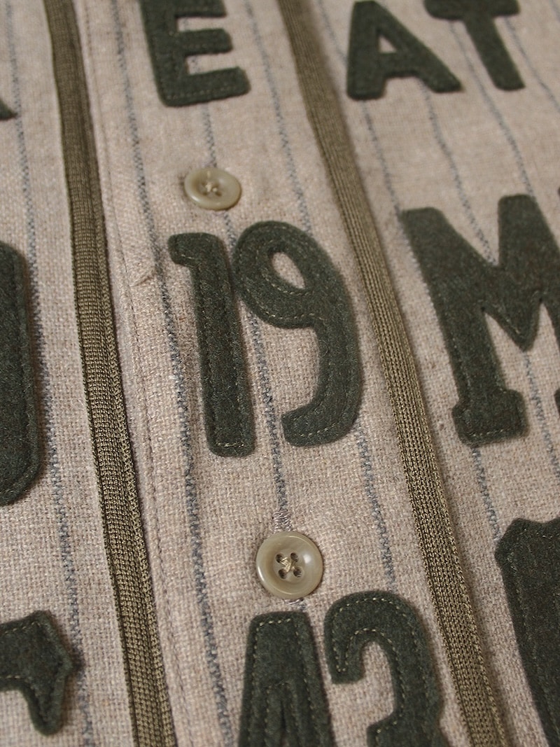 KAPITAL(キャピタル) / ウールストライプ(太) GREAT WOMEN ベースボールロングスリーブシャツ 25AW