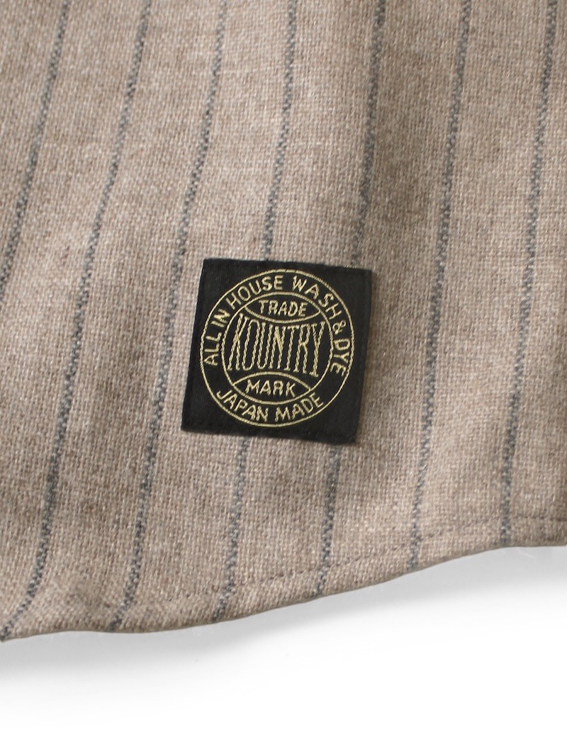 KAPITAL(キャピタル) / ウールストライプ(太) GREAT WOMEN ベースボールロングスリーブシャツ 25AW