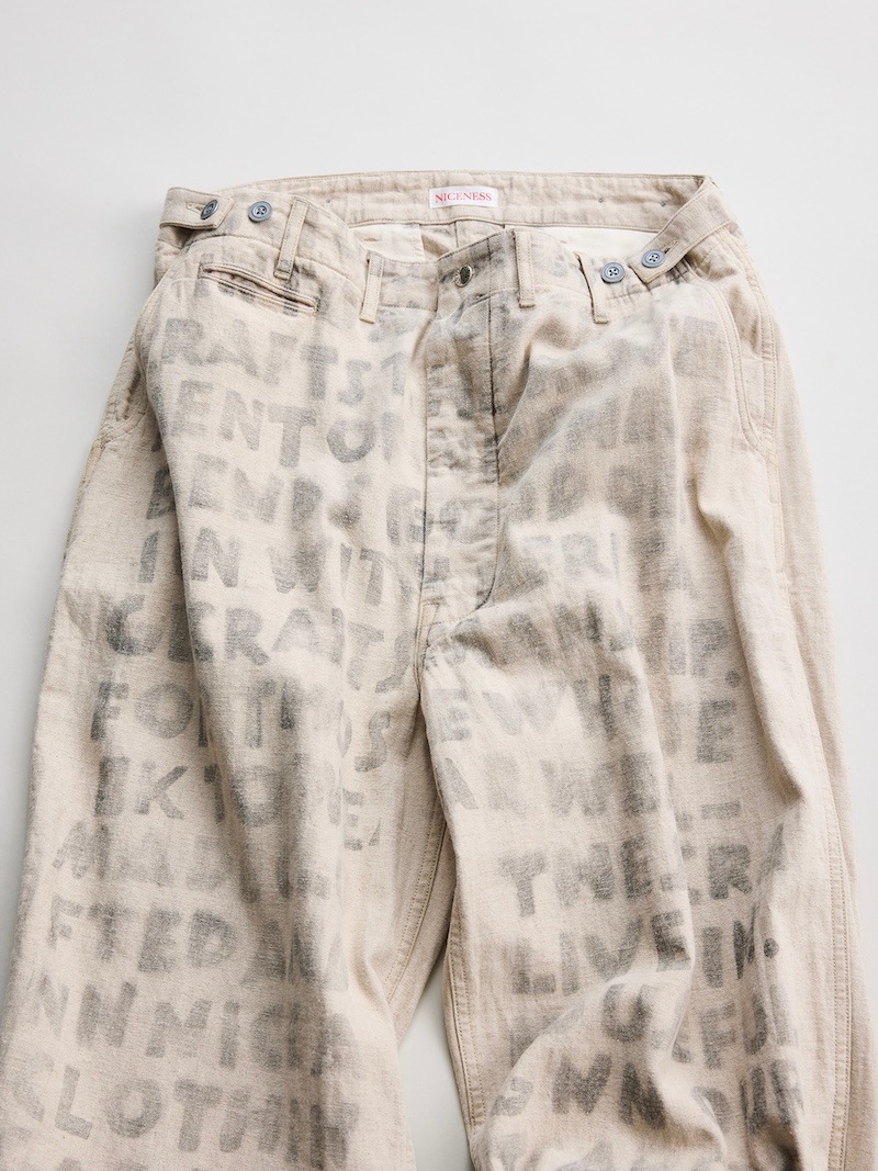 パンツ NICENESS / H.BLISS HAND STENCIL PANTS S H.BLISS – NICENESS