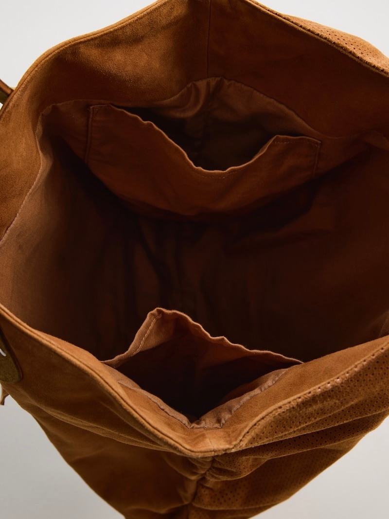 NICENESS(ナイスネス) / L.APHEX / L.エイフェックス (ヘアシープレザー NNシャーリンングバッグ) / COGNAC / 26SS