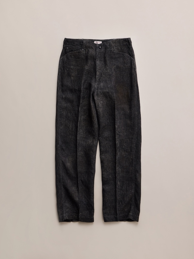NICENESS(ナイスネス) / N.MORLEY / N.モーレイ (プリンテッドキャンバスフリスコトラウザー) / BLACK / 26AW