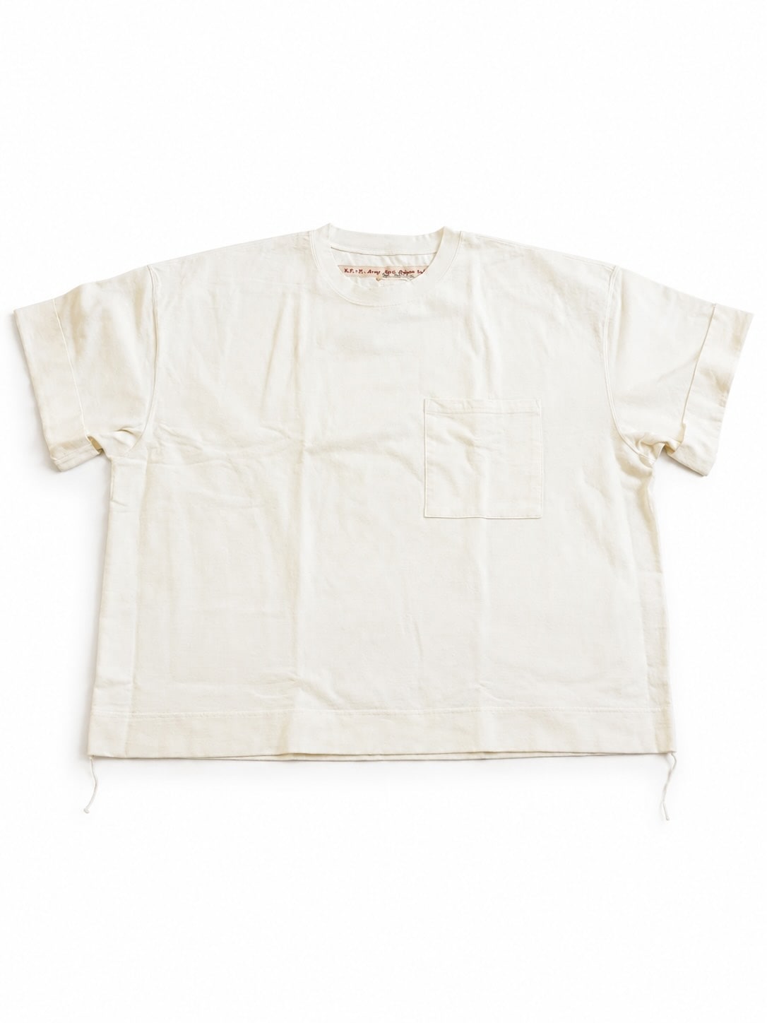 KAPITAL(キャピタル) / 16/-度詰め天竺 ARMYビーチパックT / ホワイト / 26SS 