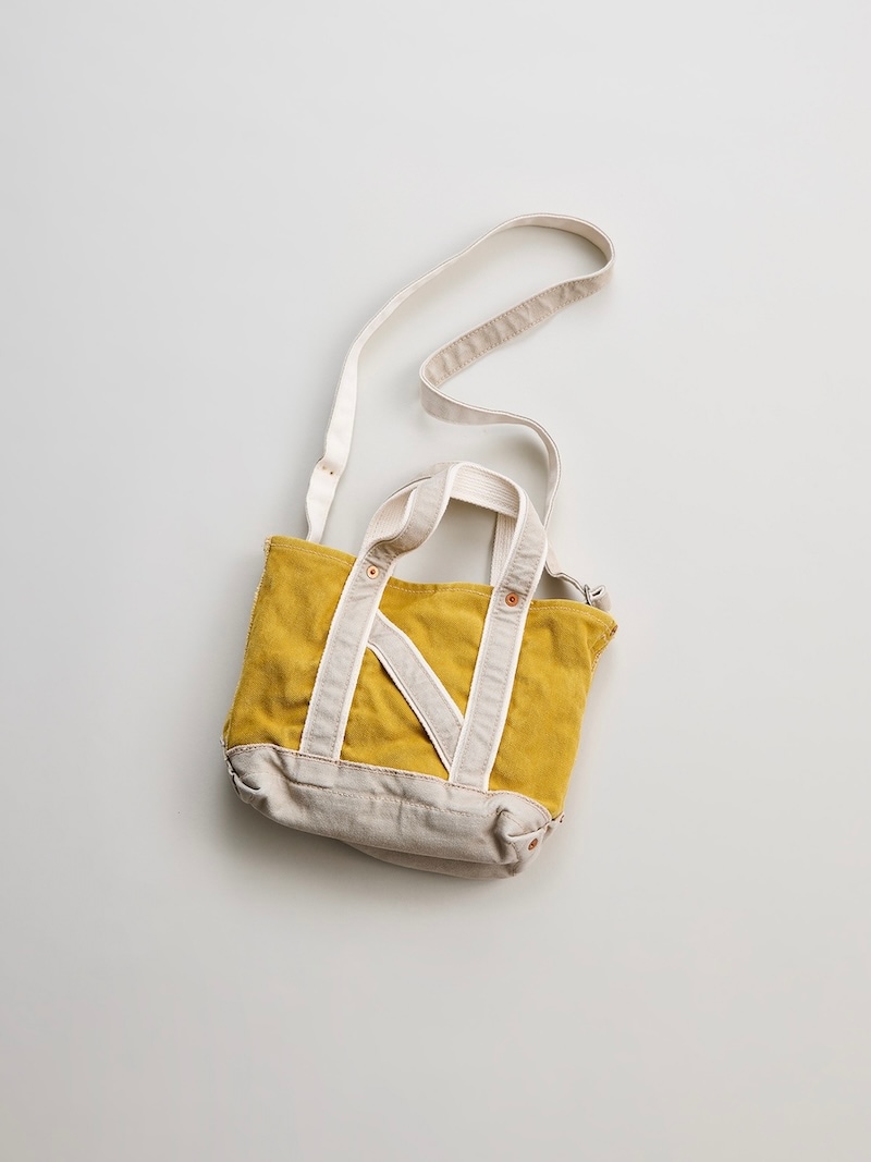 NICENESS(ナイスネス) / M.LESH / M.レッシュ (エイジドエフェクトNNショルダートートバッグ - ミニ) / MUSTARD × GRAY / 26SS 