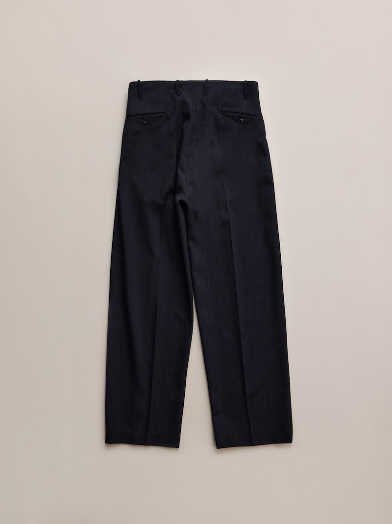 NICENESS(ナイスネス) / T.DICKENS / T.ディケンズ (ウールカルゼリサイズドスラックス) / BLACK / 26AW