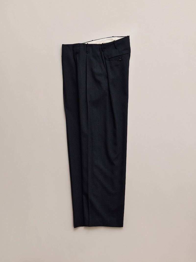 NICENESS(ナイスネス) / T.DICKENS / T.ディケンズ (ウールカルゼリサイズドスラックス) / BLACK / 26AW