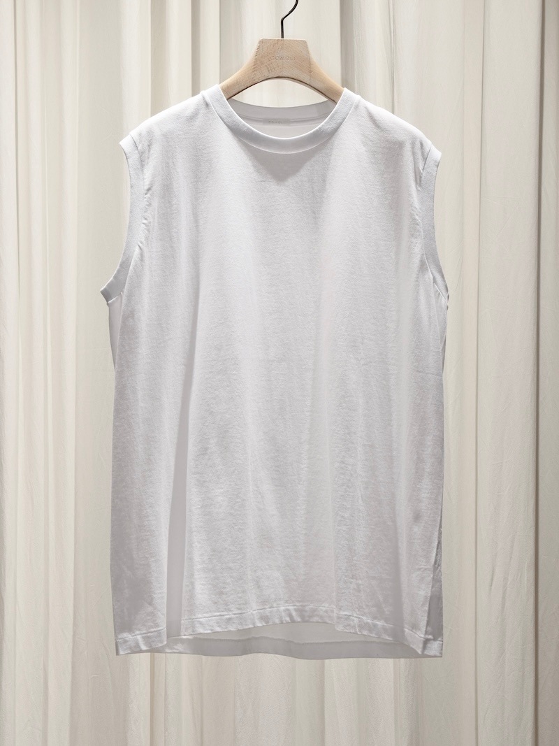 COMOLI(コモリ) / コットンジャージ ノースリーブ / WHITE 25SS