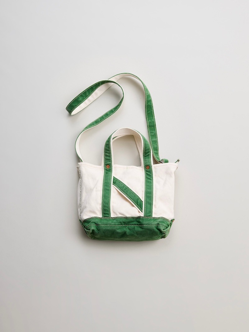 NICENESS(ナイスネス) / M.LESH / M.レッシュ (エイジドエフェクトNNショルダートートバッグ - ミニ) / NATURAL × GREEN / 26SS 