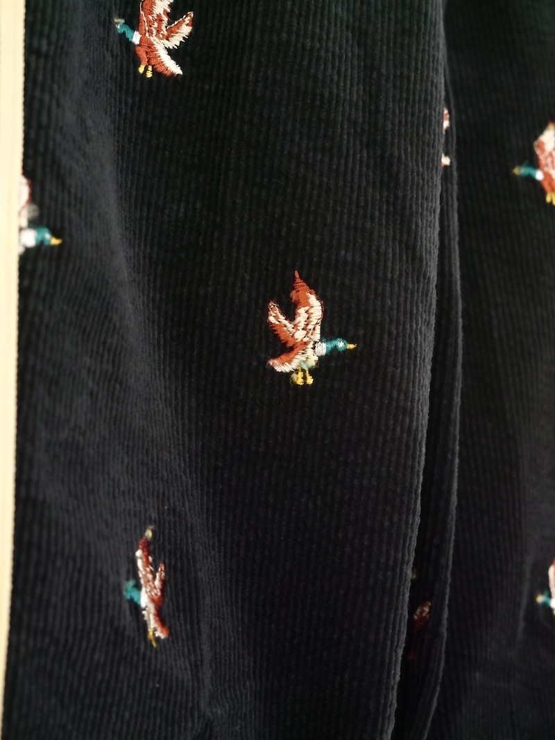 KAPITAL(キャピタル) / 11Wストレッチコーデュロイ 鴨刺繍 トラック