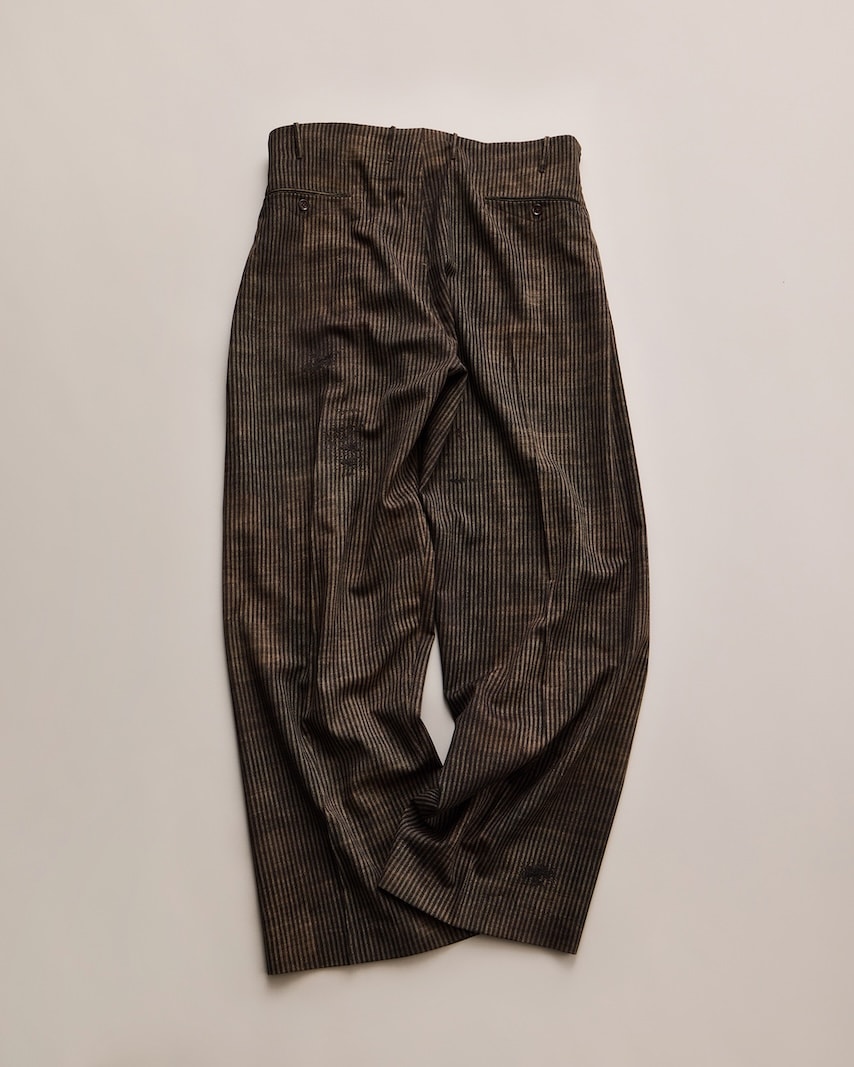 NICENESS(ナイスネス) / N.DICKENS / N.ディケンズ (プリンテッドストライプリサイズドスラックス) / NARROW STRIPES / 26AW