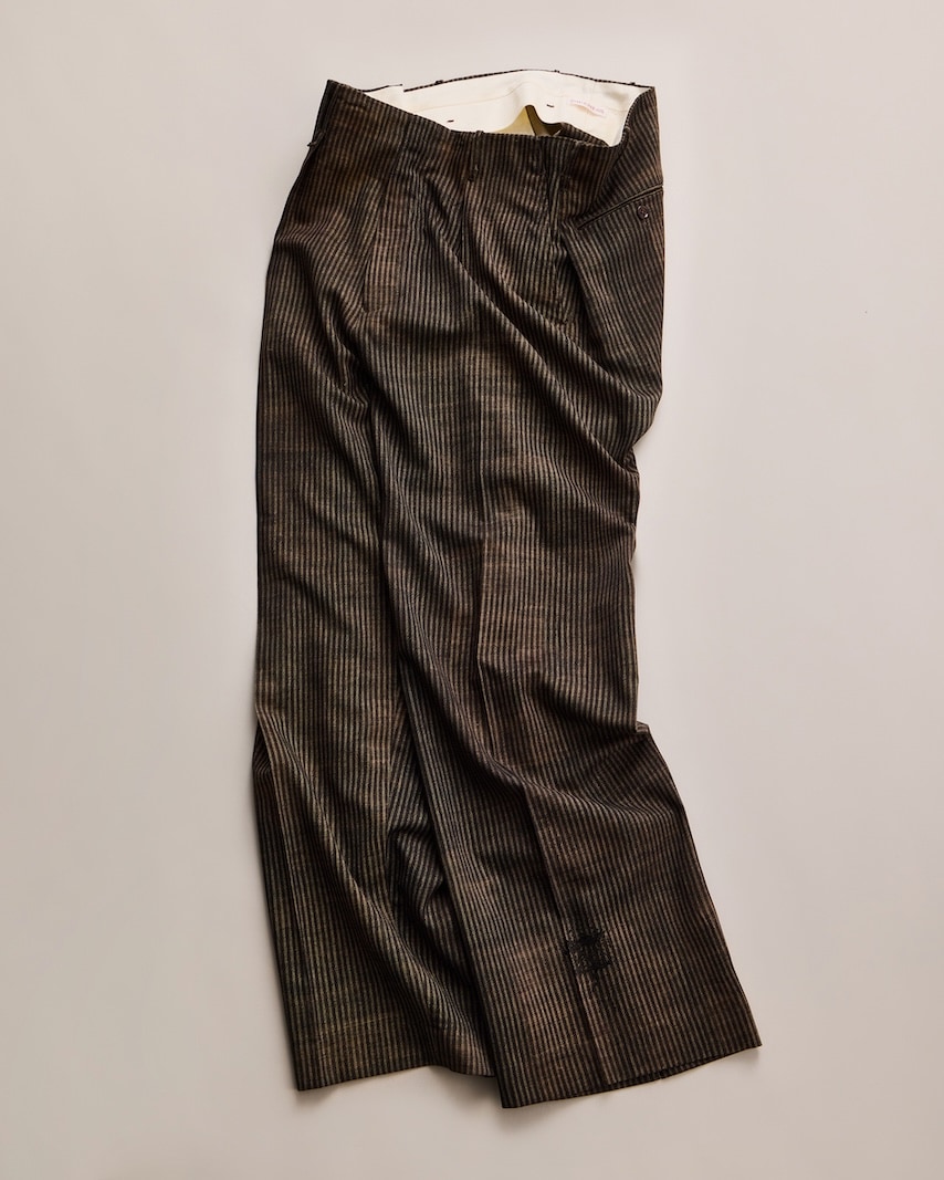 NICENESS(ナイスネス) / N.DICKENS / N.ディケンズ (プリンテッドストライプリサイズドスラックス) / NARROW STRIPES / 26AW