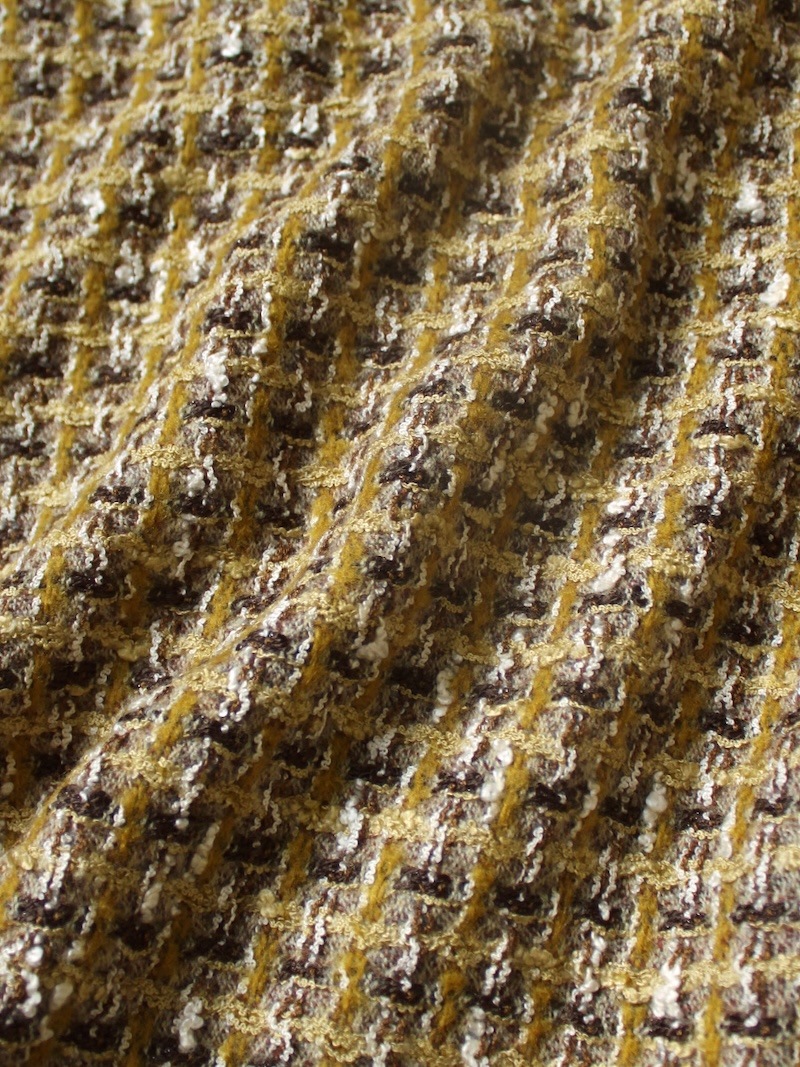 KAPITAL(キャピタル) / ファンシーツィード GREAT KOUNTRY ベースボールロングスリーブシャツ/ イエロー / 25AW