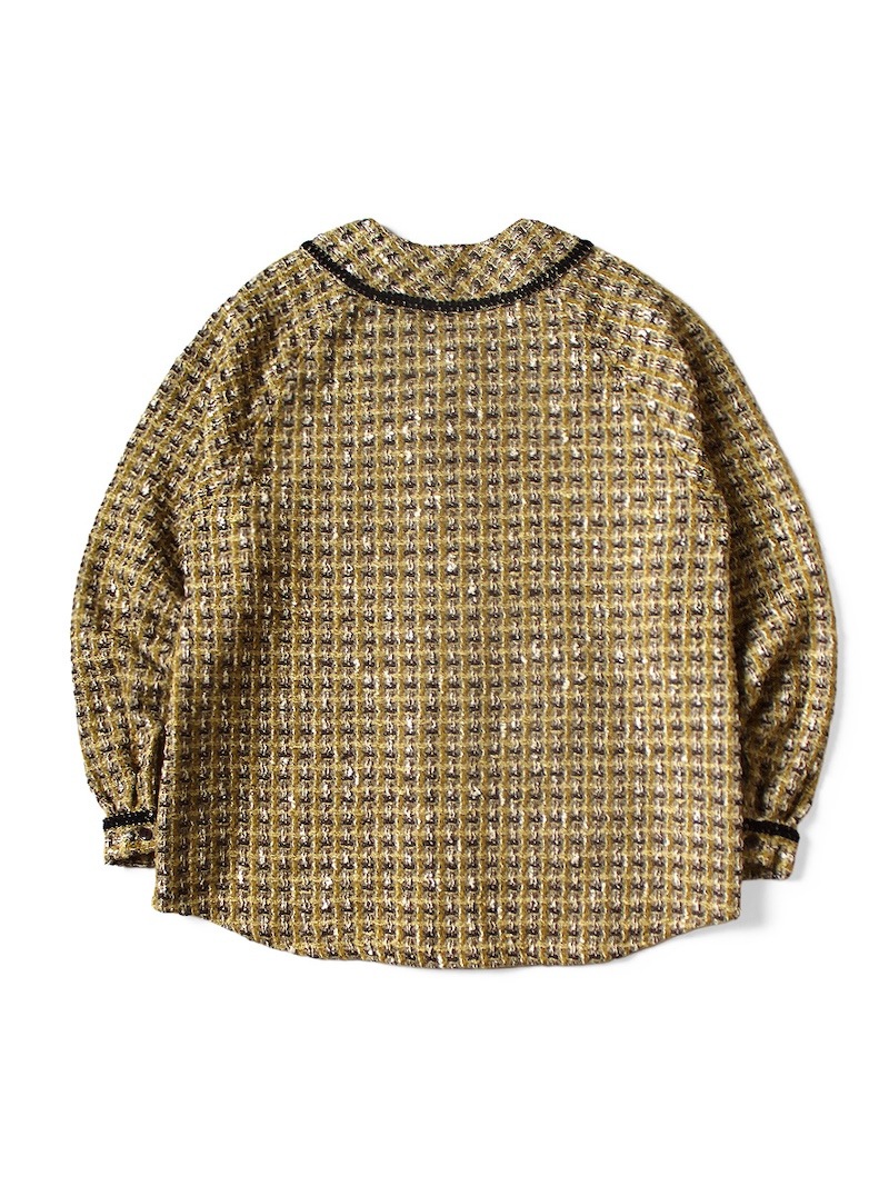 KAPITAL(キャピタル) / ファンシーツィード GREAT KOUNTRY ベースボールロングスリーブシャツ/ イエロー / 25AW