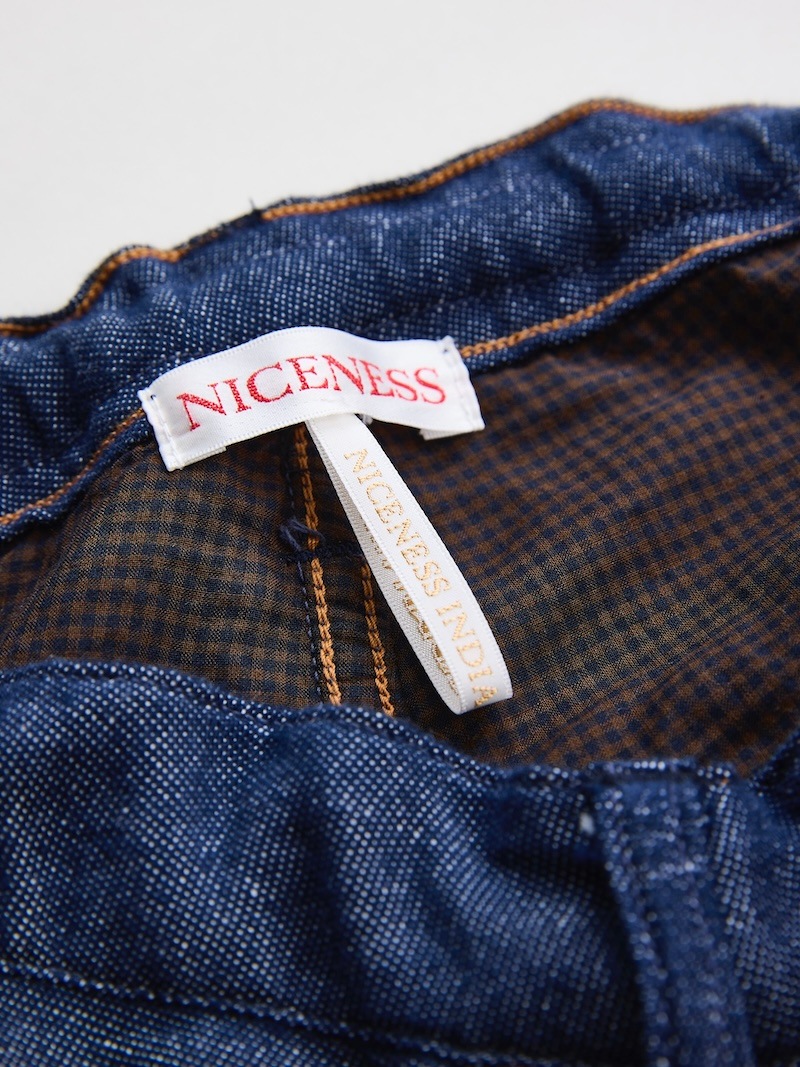 NICENESS(ナイスネス) / N.CLAPTON / N.クラプトン (ストール デニムセミフレアイージーパンツ) / NAVY / 26SS