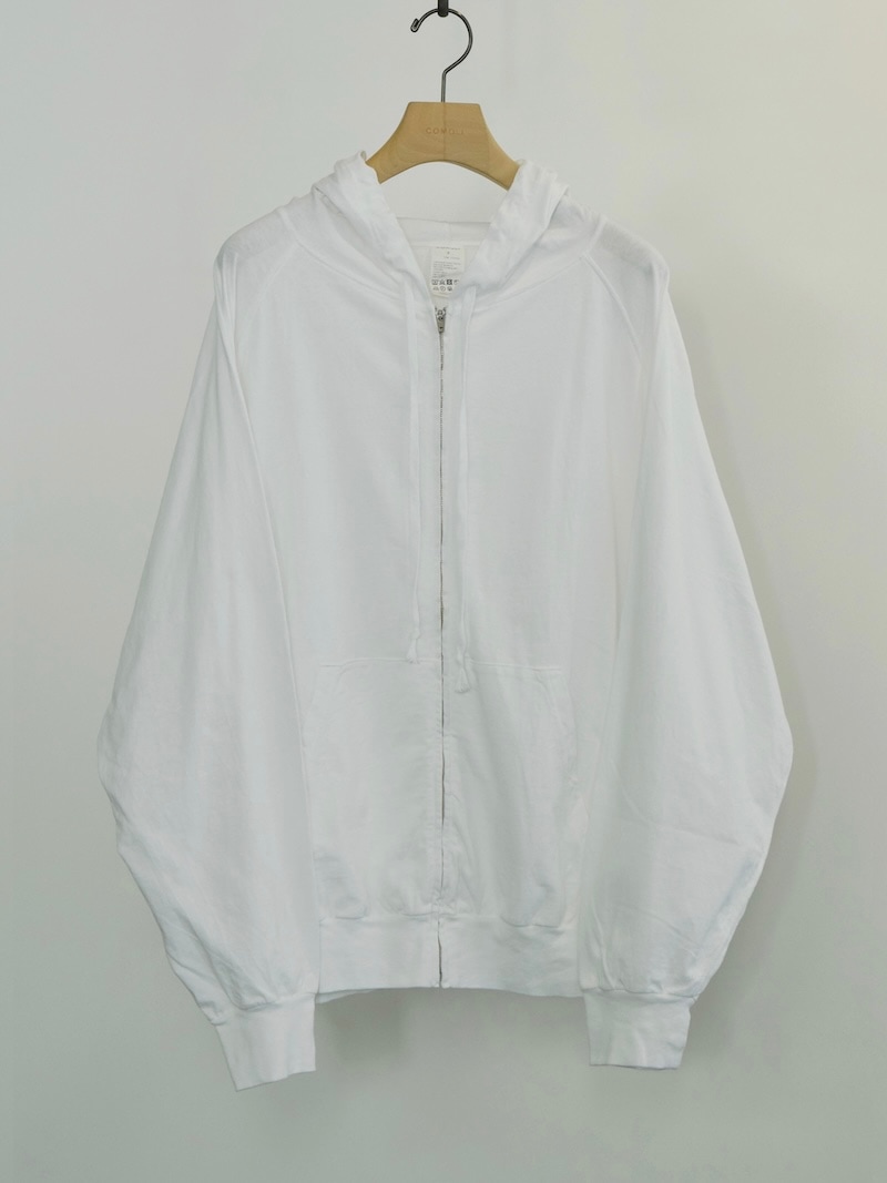 COMOLI(コモリ) / ジャージ ジップパーカ / WHITE 26SS