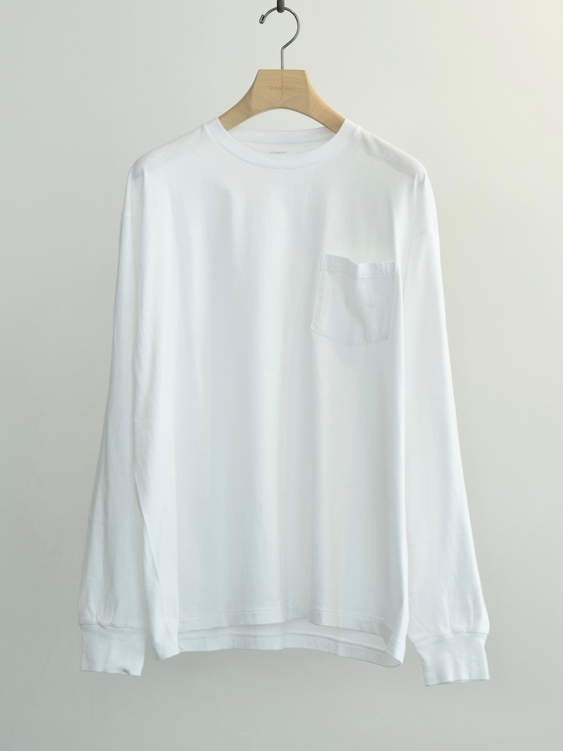 COMOLI(コモリ) / サープラス 長袖Tシャツ / WHITE 26SS