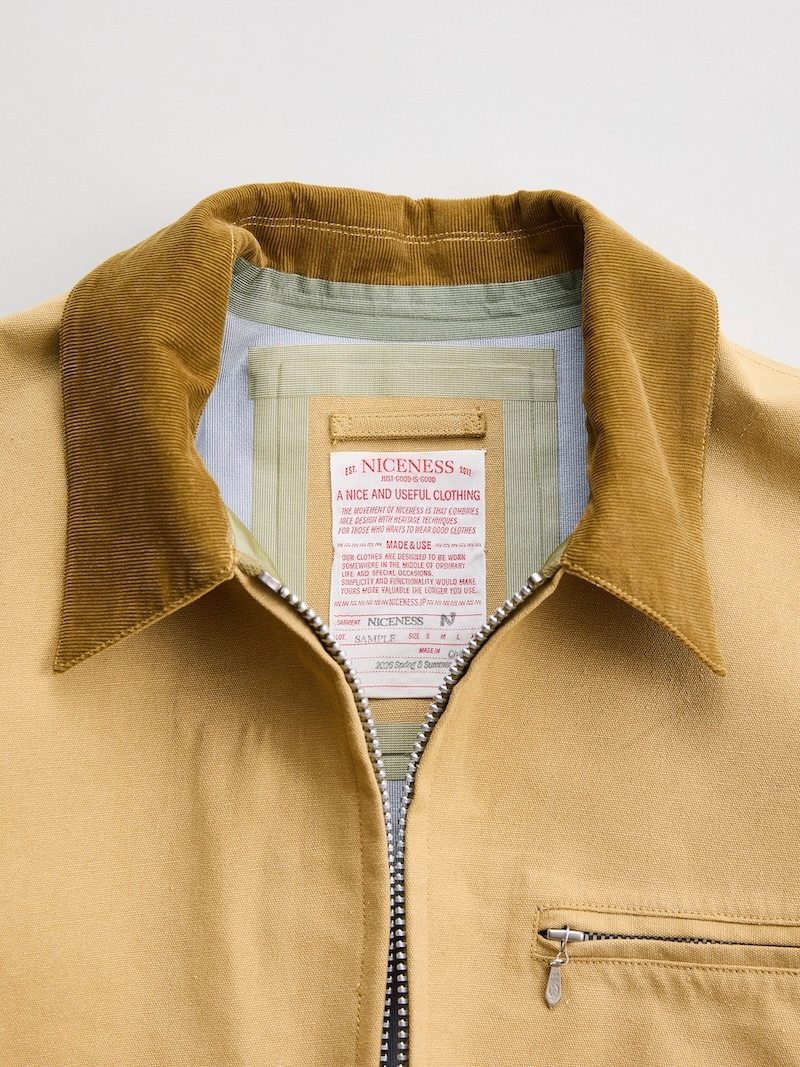 NICENESS(ナイスネス) / BURDEN / バーデン (3レイヤーワークジャケット) / KHAKI BEIGE / 26SS