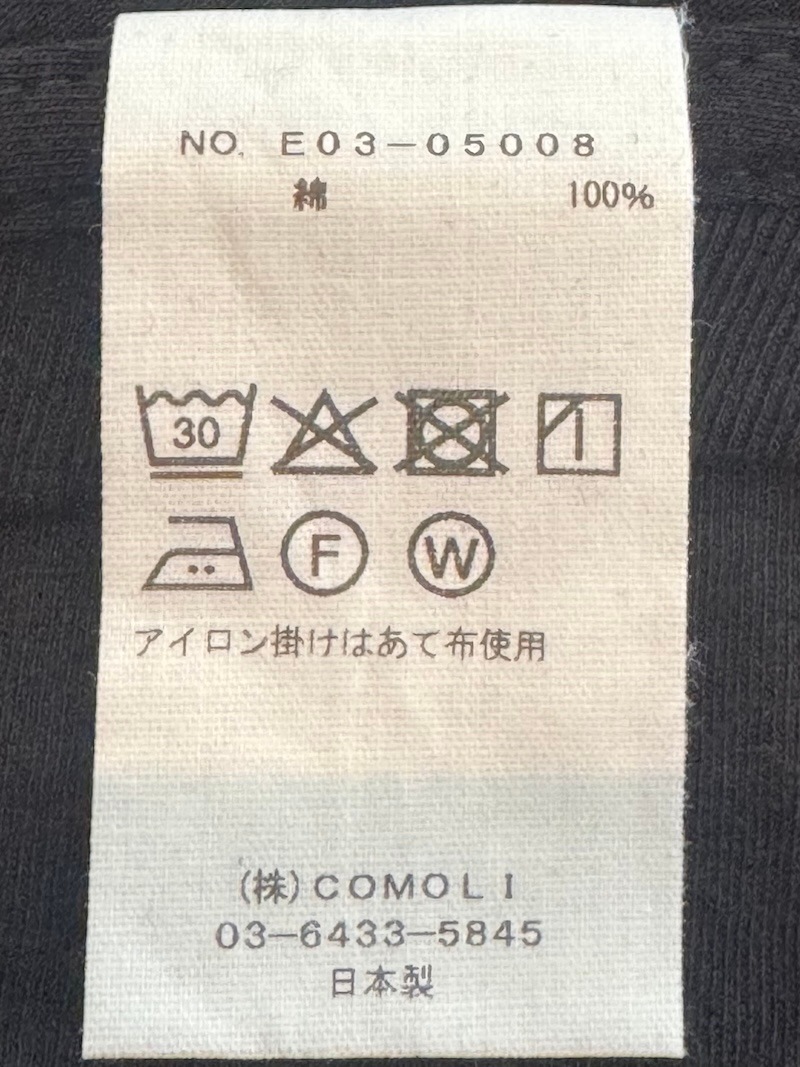 COMOLI(コモリ) / サープラス 長袖Tシャツ / BLACK 26AW | 商品一覧