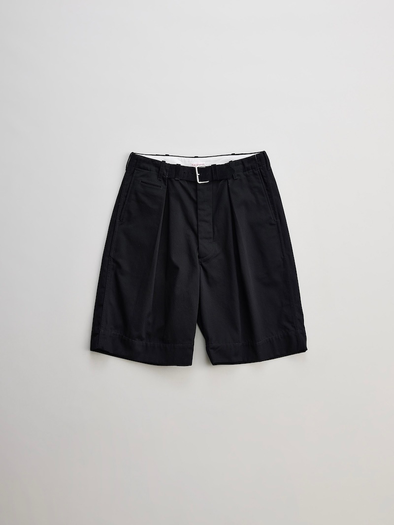NICENESS(ナイスネス) / METHOD / メソッド (インテグレイテッドレザーベルトショーツ) / BLACK / 26SS