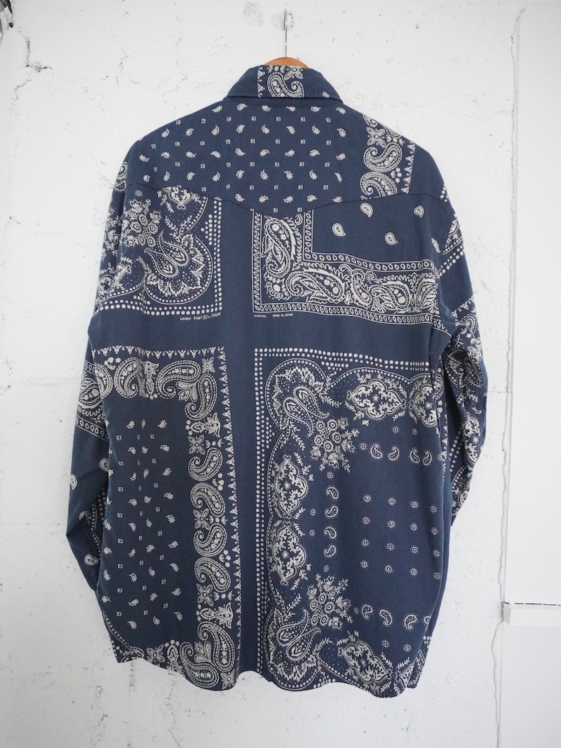 KAPITAL(キャピタル) / ビエラバンダナ柄 ハスキーウエスタンシャツ / ネイビー / 25AW