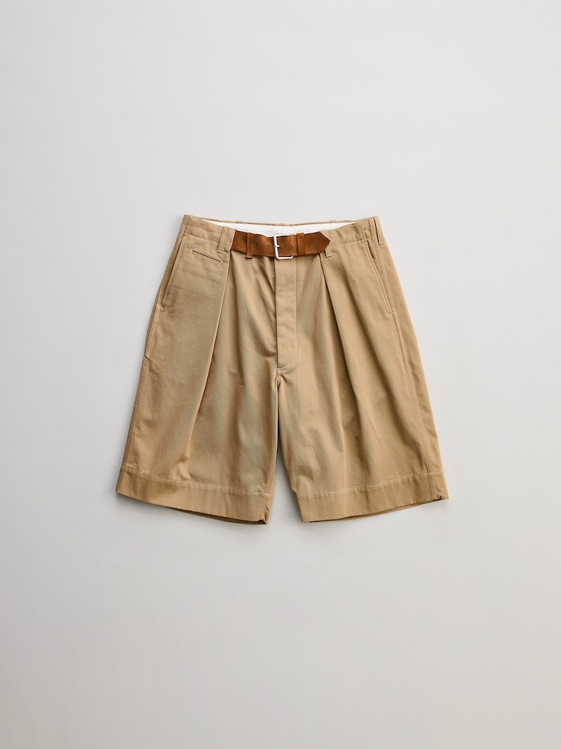 NICENESS(ナイスネス) / METHOD / メソッド (インテグレイテッドレザーベルトショーツ) / CAMEL / 26SS