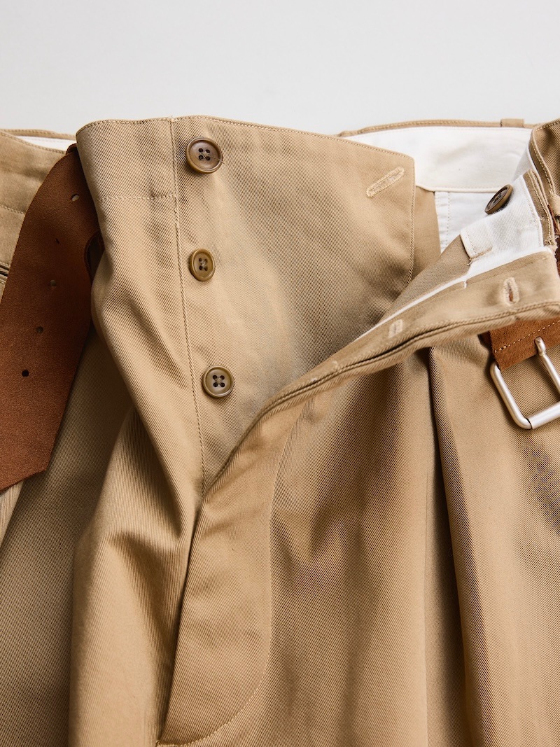 NICENESS(ナイスネス) / METHOD / メソッド (インテグレイテッドレザーベルトショーツ) / CAMEL / 26SS