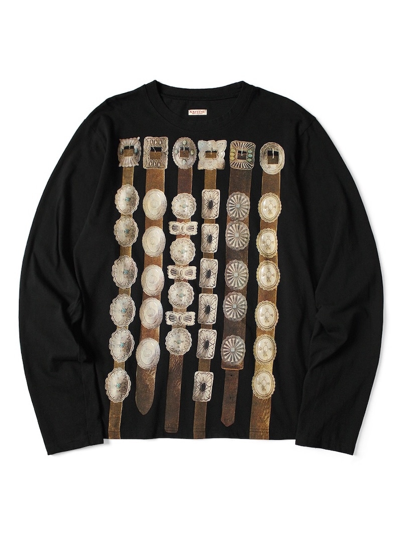 KAPITAL(キャピタル) / 20/-天竺 クルーロンT(カーテンコンチョpt) / ブラック 25AW