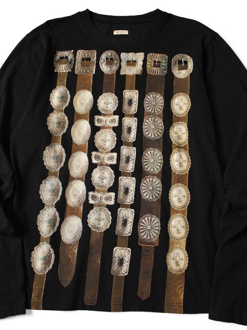 KAPITAL(キャピタル) / 20/-天竺 クルーロンT(カーテンコンチョpt) / ブラック 25AW