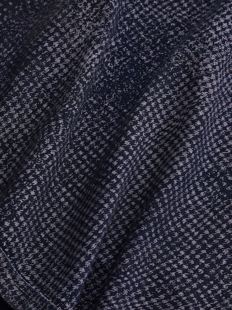 NICENESS(ナイスネス) / LYDON / ライドン (ハウンドトゥースプリントエイジドフェードTシャツ) / NAVY / 26AW