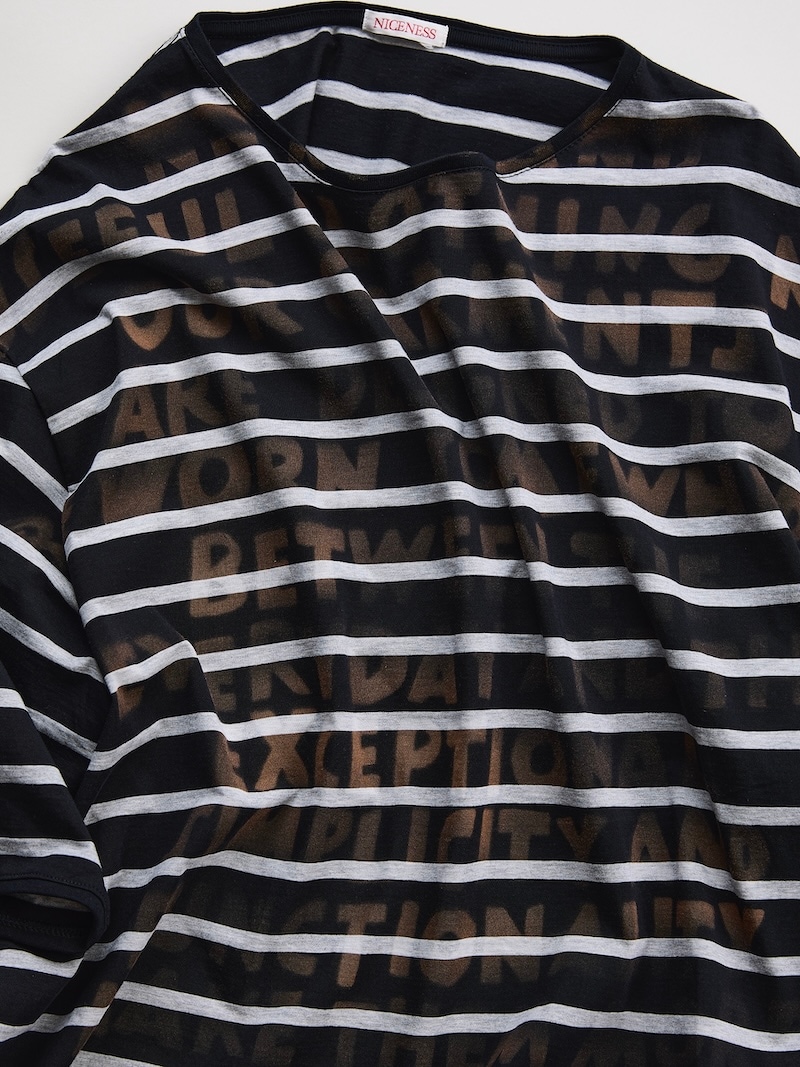 NICENESS(ナイスネス) / KARL / カール (ハンドステンシルブリーチ Tee (S/S)) / BLACK / 26SS