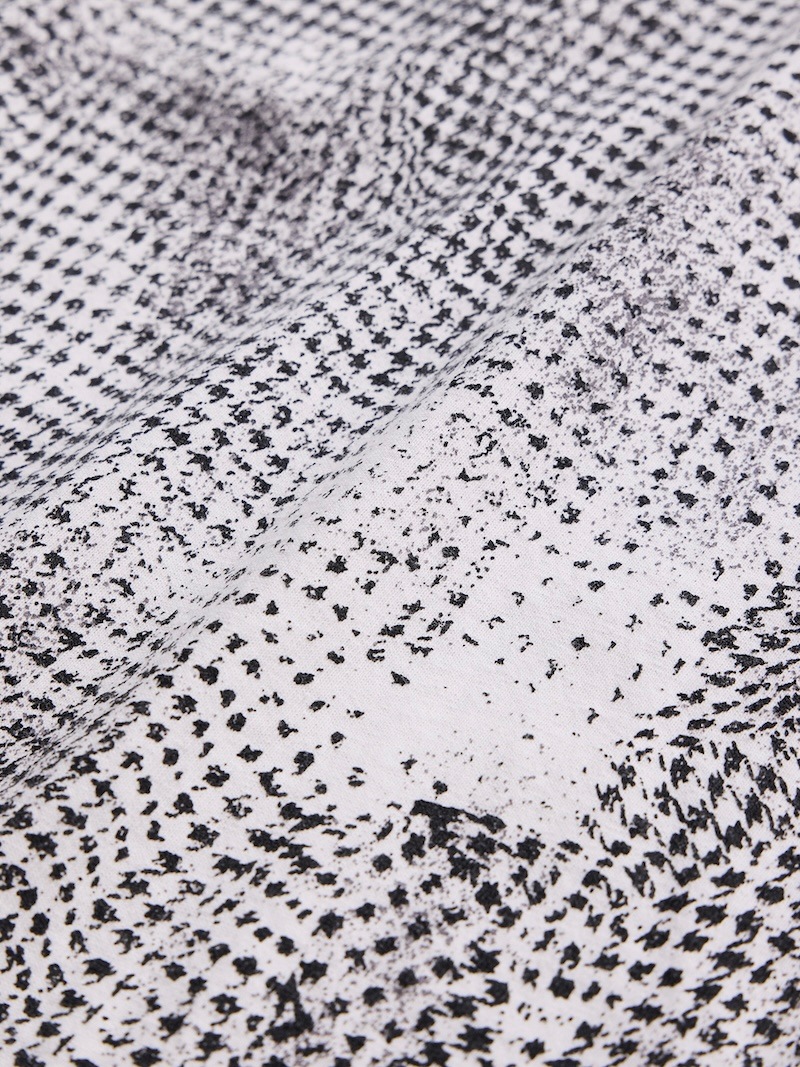 NICENESS(ナイスネス) / LYDON / ライドン (ハウンドトゥースプリントエイジドフェードTシャツ) / OFF WHITE / 26AW