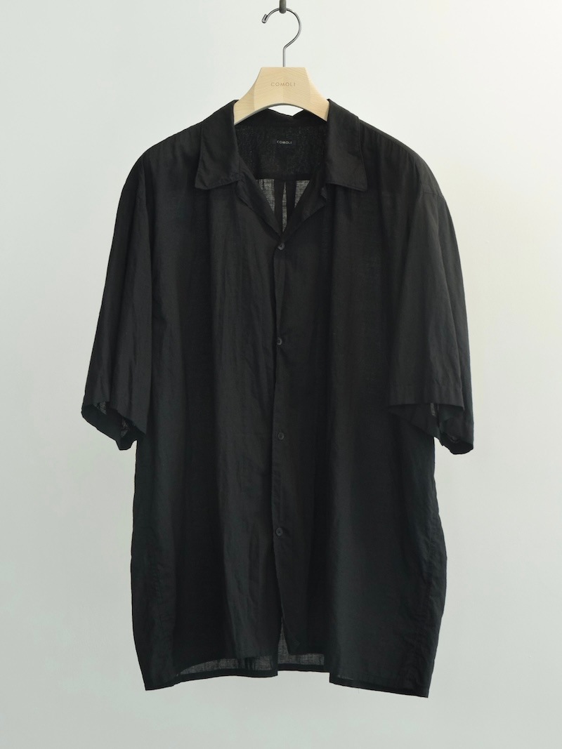 COMOLI(コモリ) / KHADIコットン 半袖オープンカラーシャツ 26SS