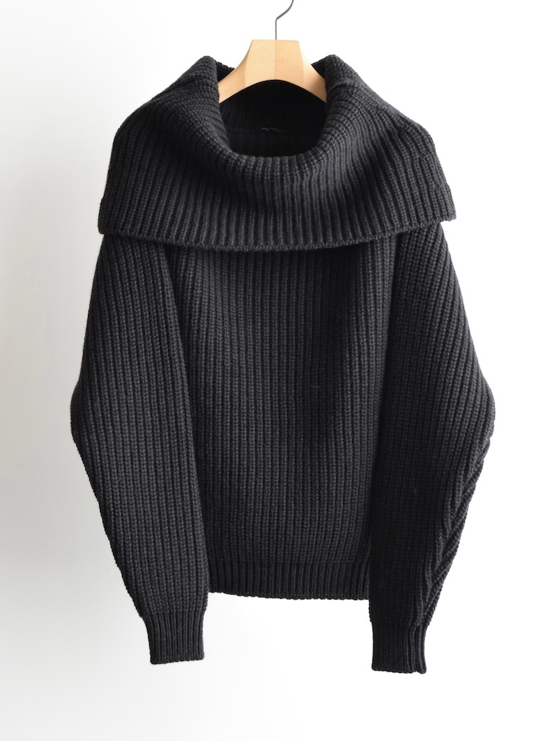 COMOLI(コモリ) / カシミヤ和紙 オフショルダーニット 25AW