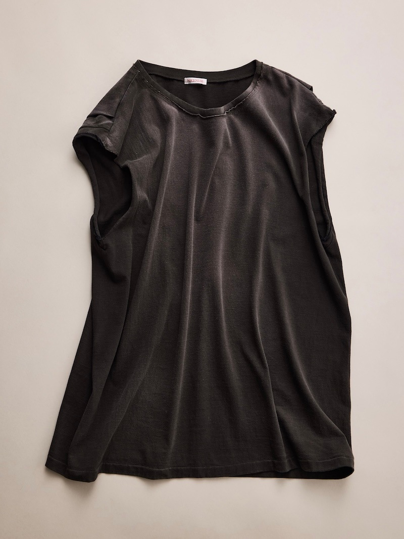 NICENESS(ナイスネス) / MCGEOCH / マッギオーク (カットオフスリーブチューブラーTシャツ) / BROWN / 26AW