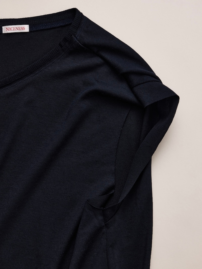 NICENESS(ナイスネス) / W.MCGEOCH / W.マッギオーク (カットオフスリーブS100sウールジャージーTシャツ) / NAVY / 26AW