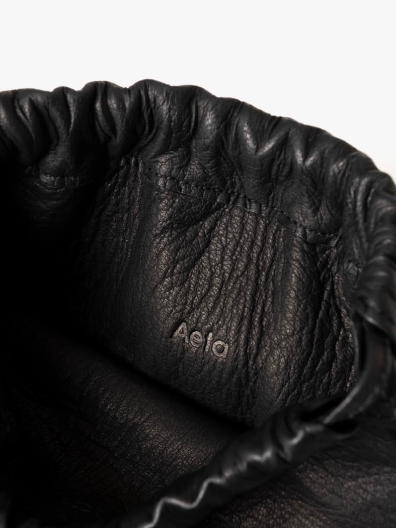 Aeta(アエタ) / DA75 DOUBLE FACED DRAWSTRING POUCH : M 25SS