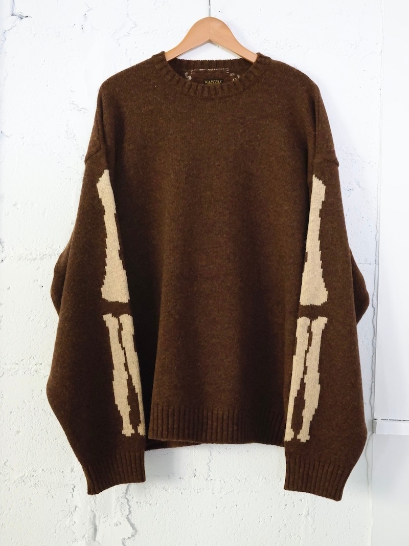 【下限価格】KAPITAL ブラック フード コート ウール キャピタル KAPITAL (キャピタル) 5G ウール BONEフードセーターBLACK s.t.c