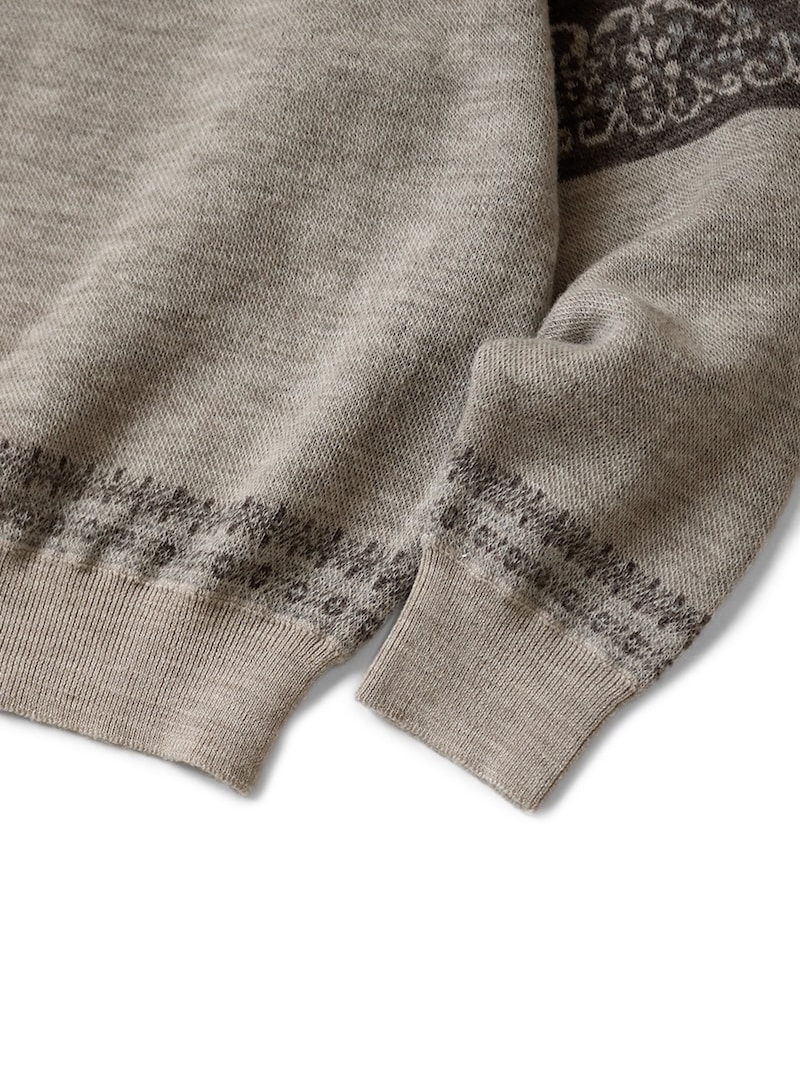 KAPITAL(キャピタル) / 12Gウールバンダナクルーセーター / ブラウン