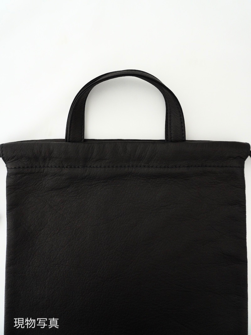 Aeta(アエタ) / DA114 DOUBLE FACED DRAWSTRING POUCH +HANDLE