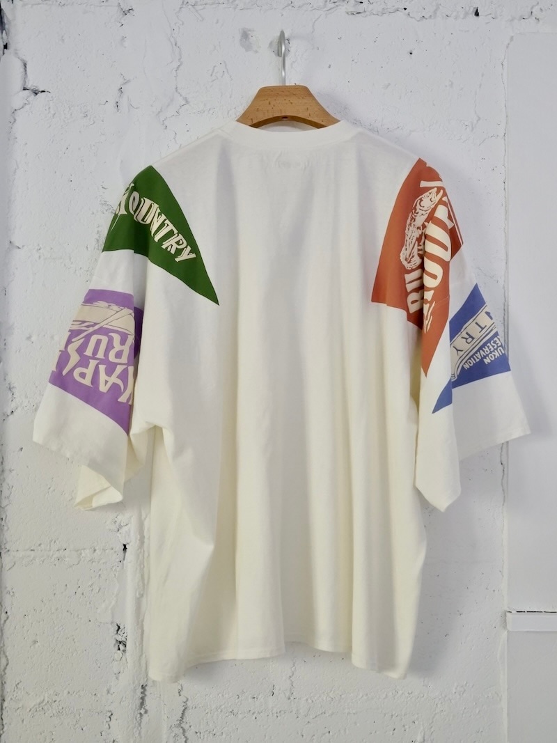 KAPITAL - 18.5/-天竺 フットボールHUGE-T 22SS KAPITAL - 18.5/-天竺 フットボールHUGE-T(55pt) - BLUE NEON
