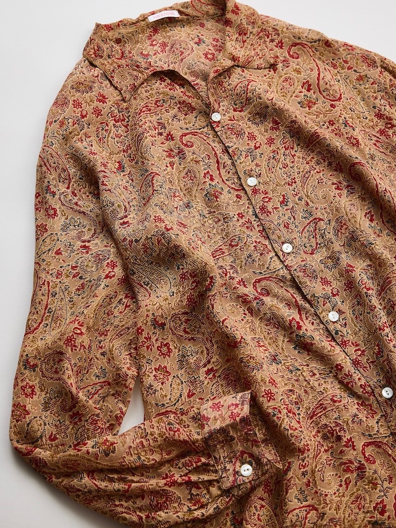 NICENESS(ナイスネス) / CASTELINO / カステリーノ (シルクシフォン ロースロープシャツ) / 26SS
