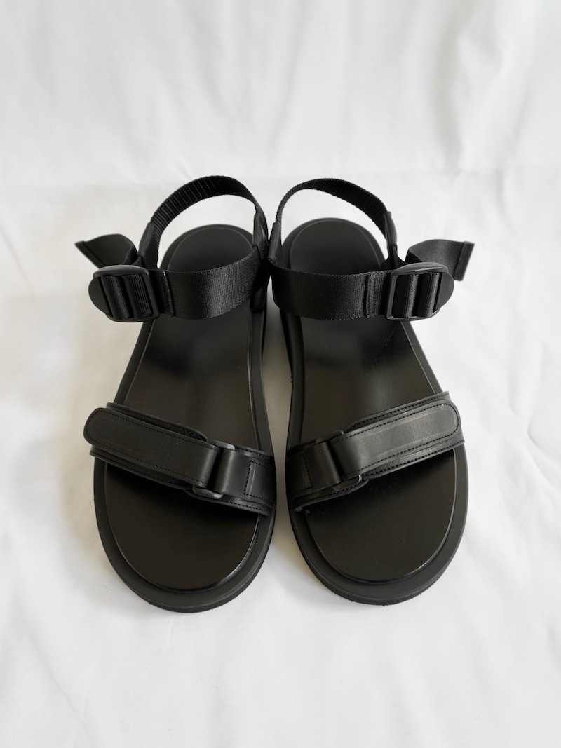 FOOTWORKS / New Sandals with Velcro Straps in Smooth Leather / WOMENS / 25SS