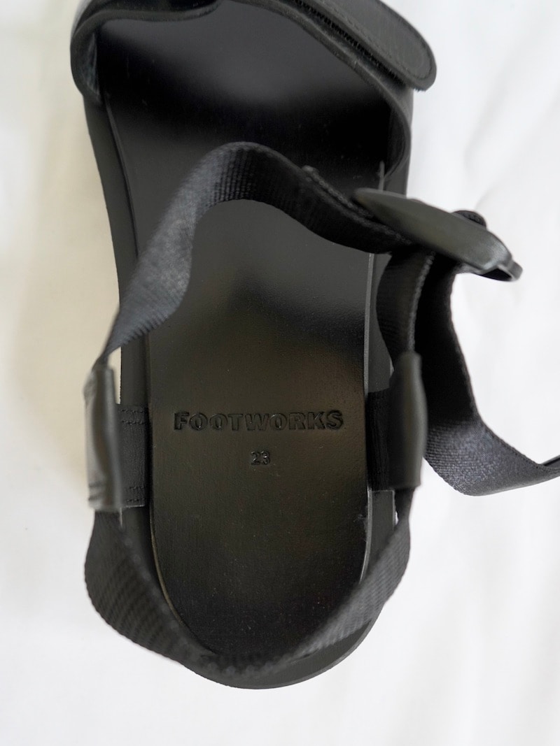 FOOTWORKS / New Sandals with Velcro Straps in Smooth Leather / WOMENS / 25SS