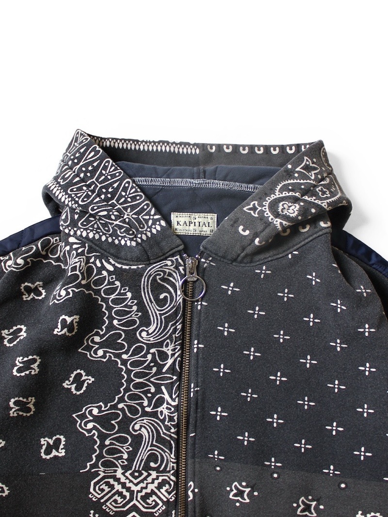 KAPITAL(キャピタル) / 裏毛 バンダナ柄ビバークフードブルゾン 25AW