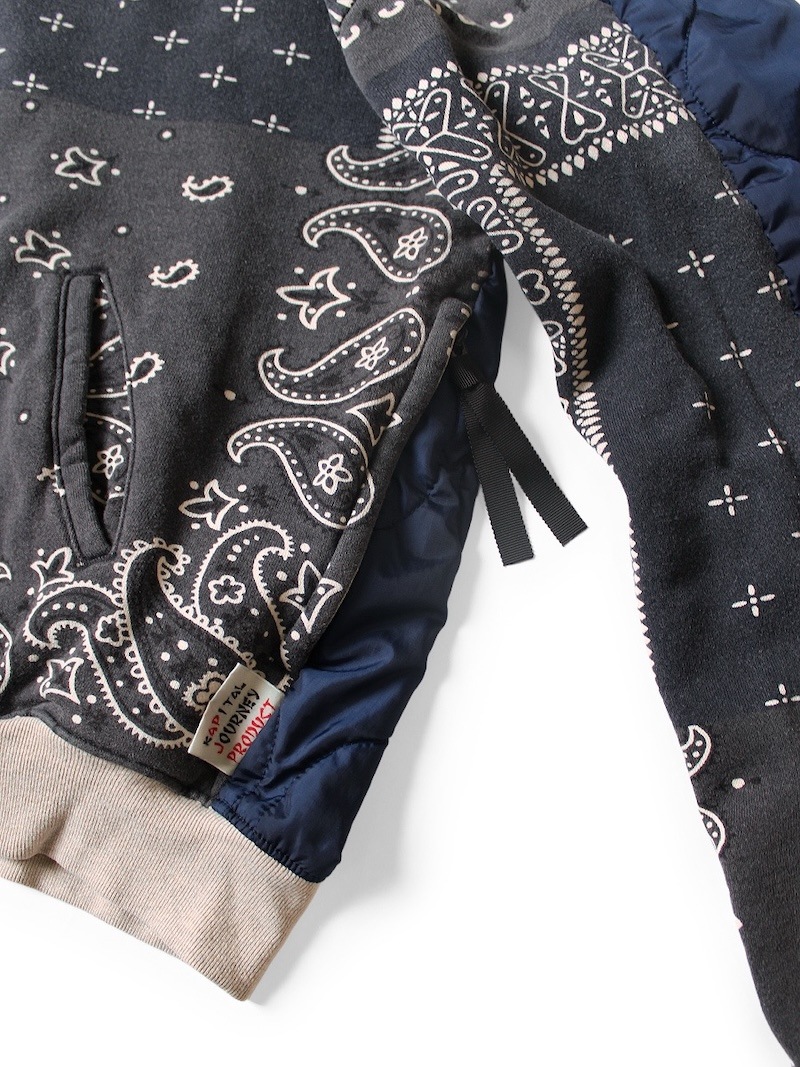 KAPITAL(キャピタル) / 裏毛 バンダナ柄ビバークフードブルゾン 25AW