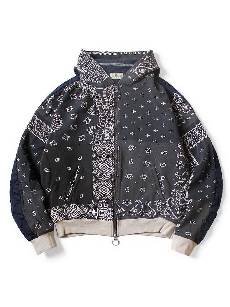 KAPITAL(キャピタル) / 裏毛 バンダナ柄ビバークフードブルゾン 25AW