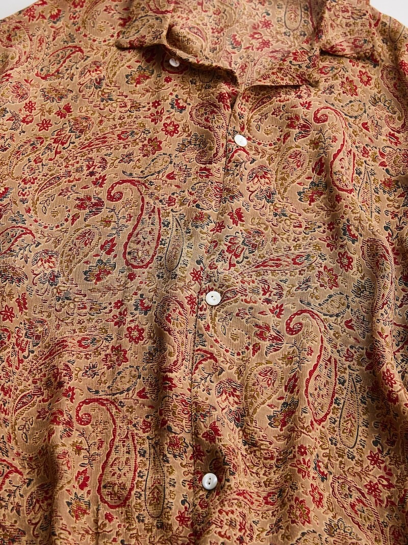 NICENESS(ナイスネス) / JOSHUA / ジョシュア (シルクシフォン オープンカラーシャツ) / 26SS