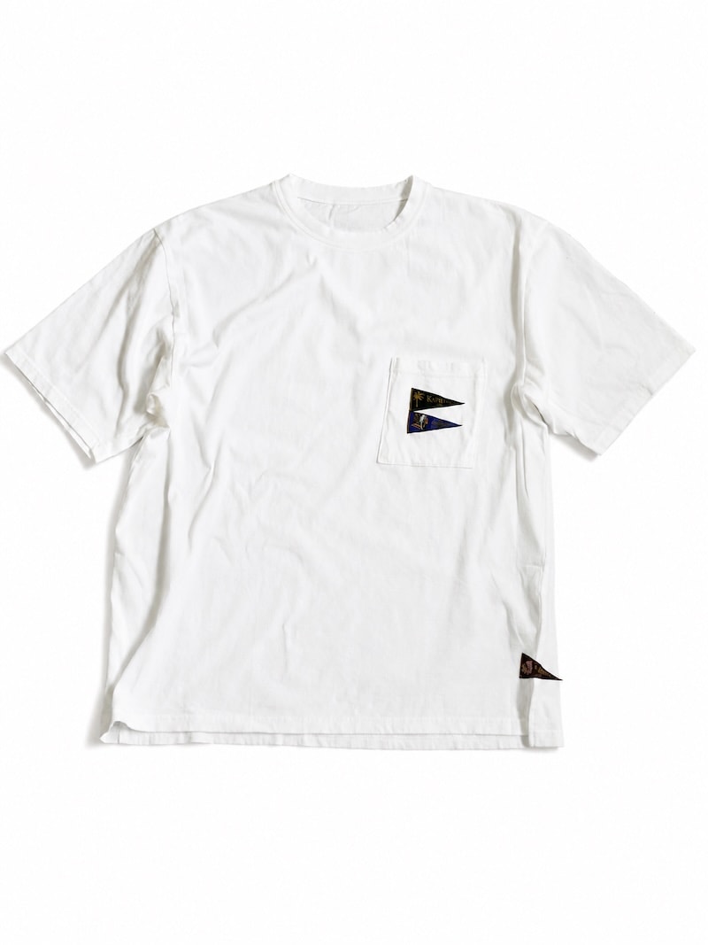 KAPITAL(キャピタル) / 20/-天竺 ペナントT(3flags) / ホワイト / 26SS