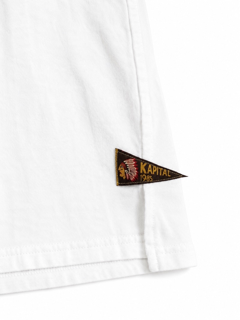 KAPITAL(キャピタル) / 20/-天竺 ペナントT(3flags) / ホワイト / 26SS