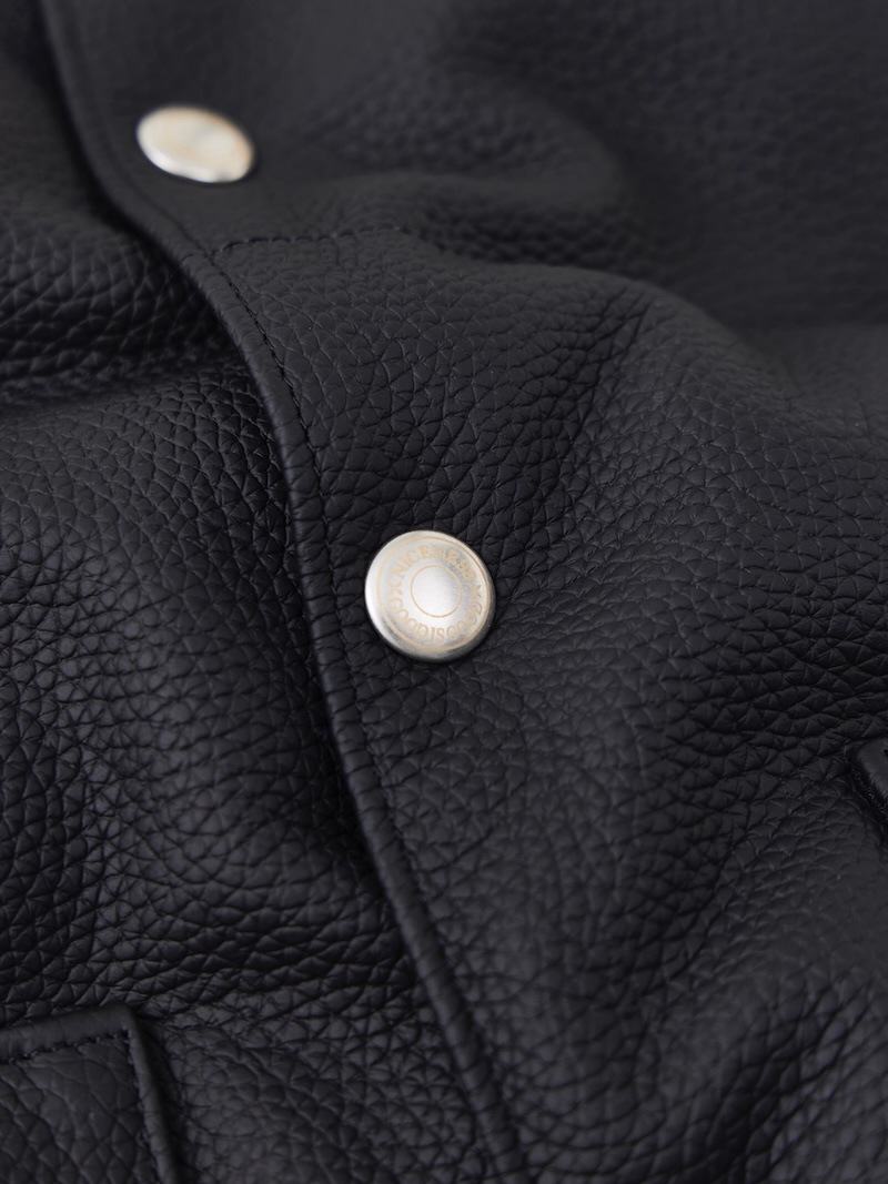 寅様売約済　鹿革　NICENESSナイスネスリバーシブルジャケット ブラック 寅様売約済 鹿革 NICENESSナイスネスリバーシブルジャケット